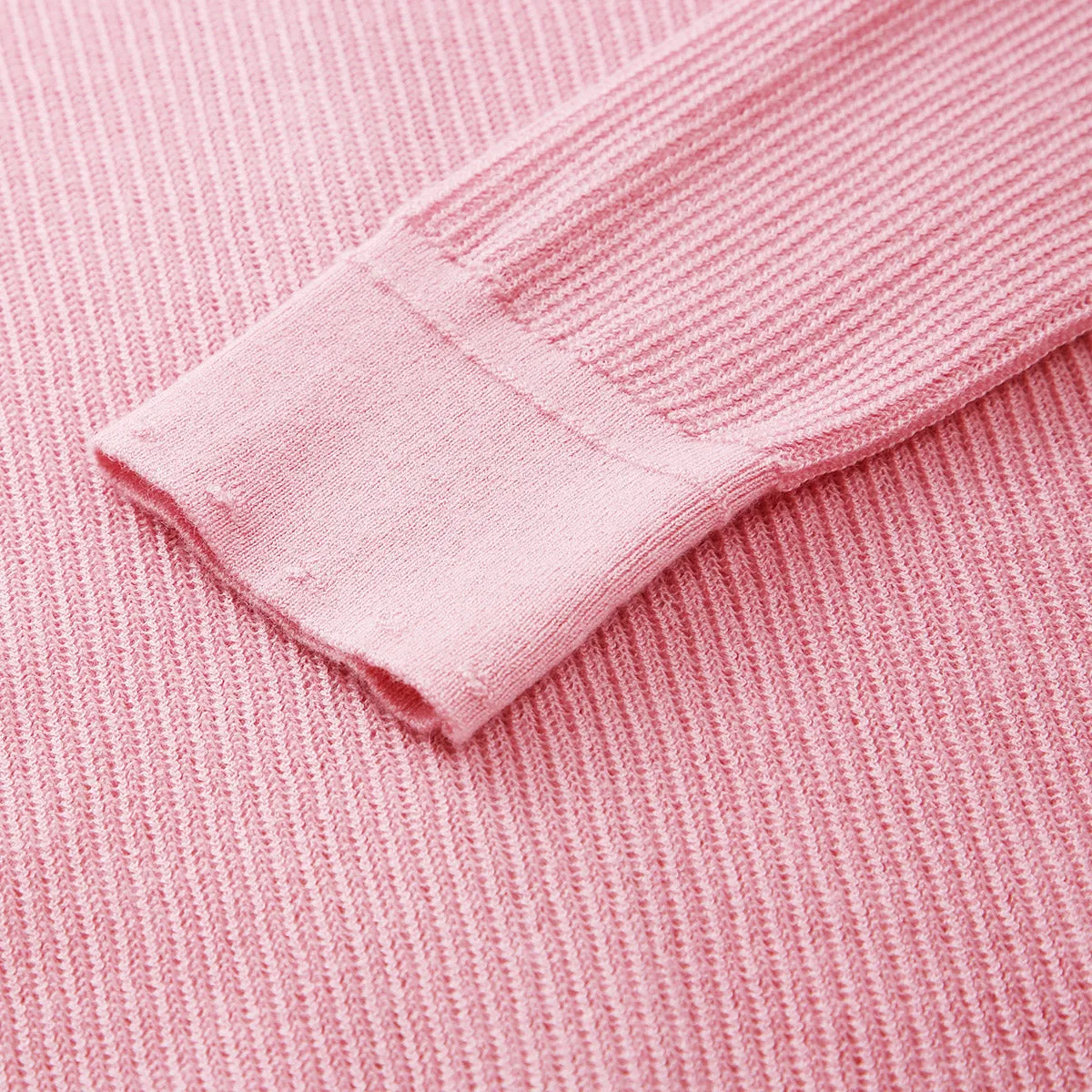 100% Wool Cardigan Cozy Knit Zip-Up Hoodie