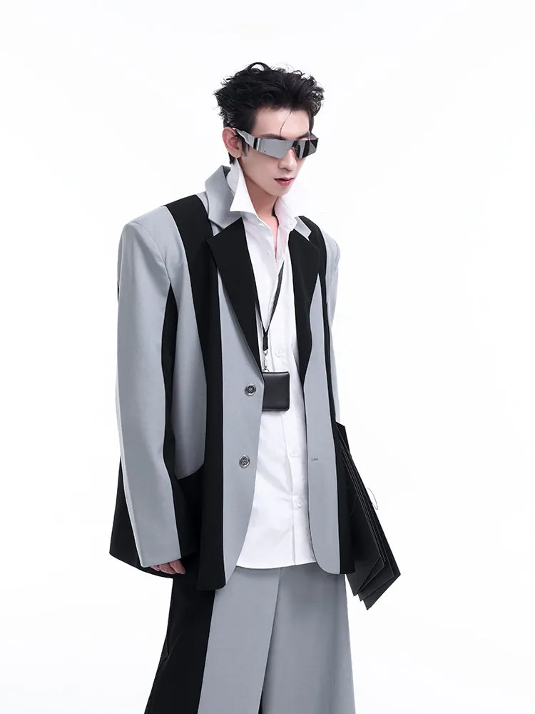 【24s Oct.】Men’s Contrast Shoulder Blazer