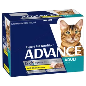 Advance Chicken in Jelly Adult Cat Wet Food Tray 85g x 12