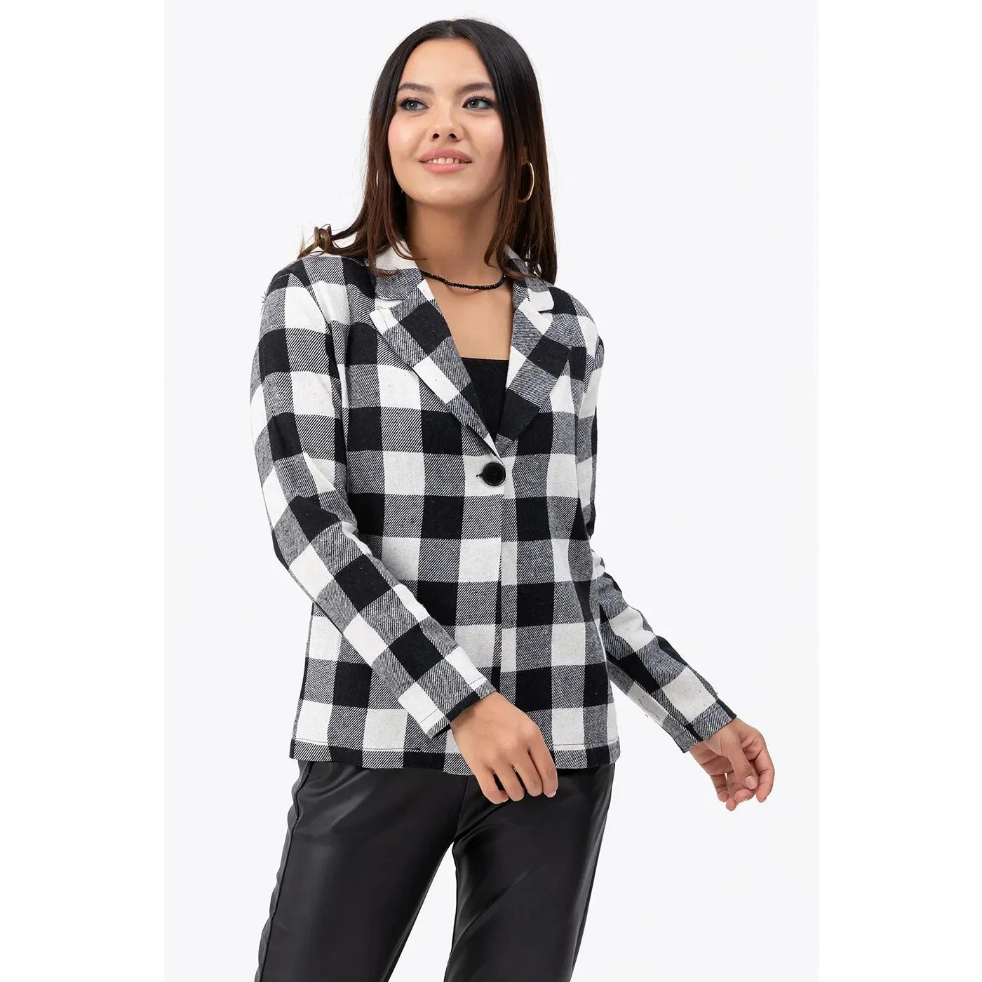 Black Check Blazer