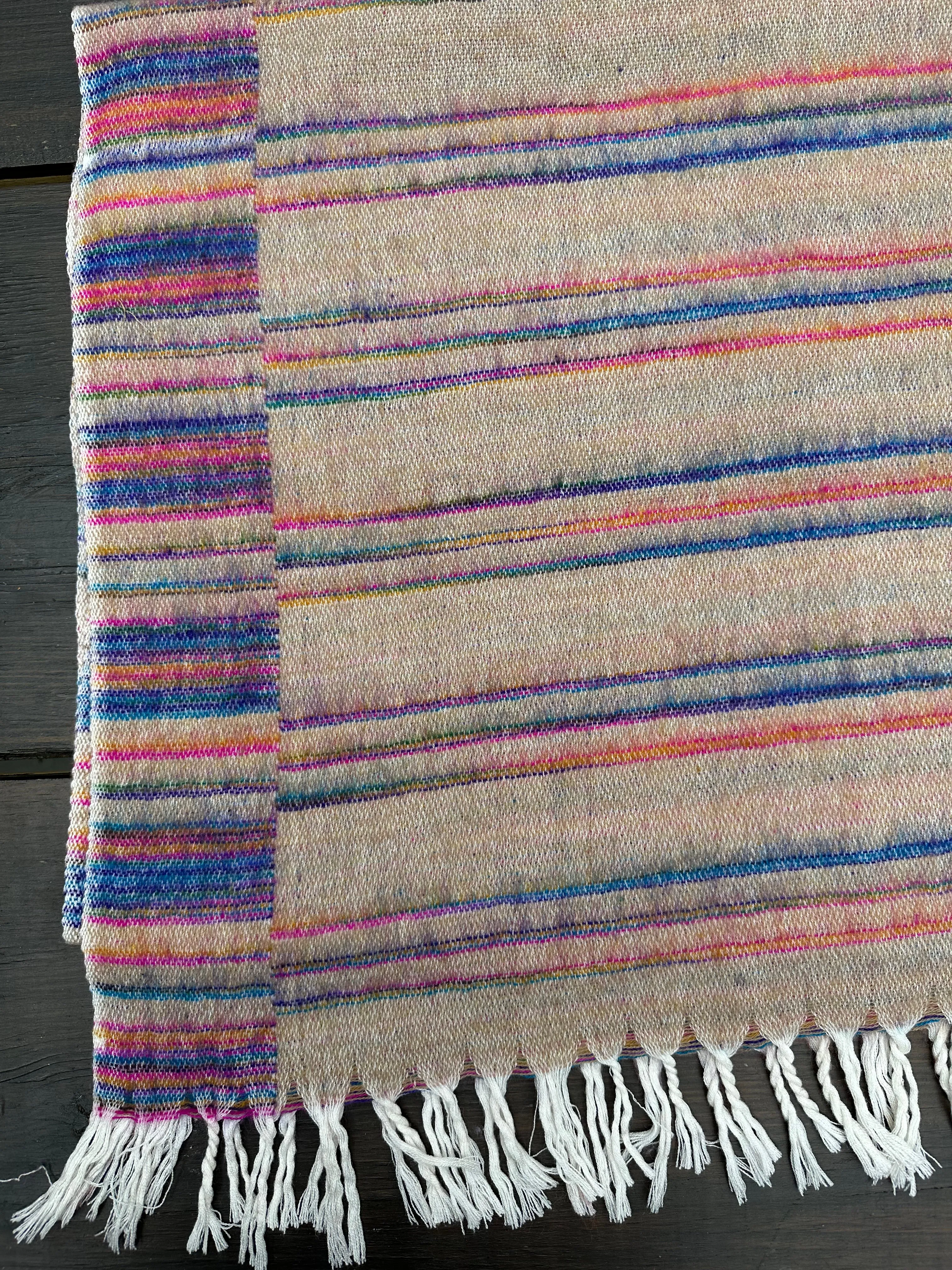 Bonfire Blanket in Beige | Blanket Throws I Wool Blanket | Throw Gifts | Blanket Gift I