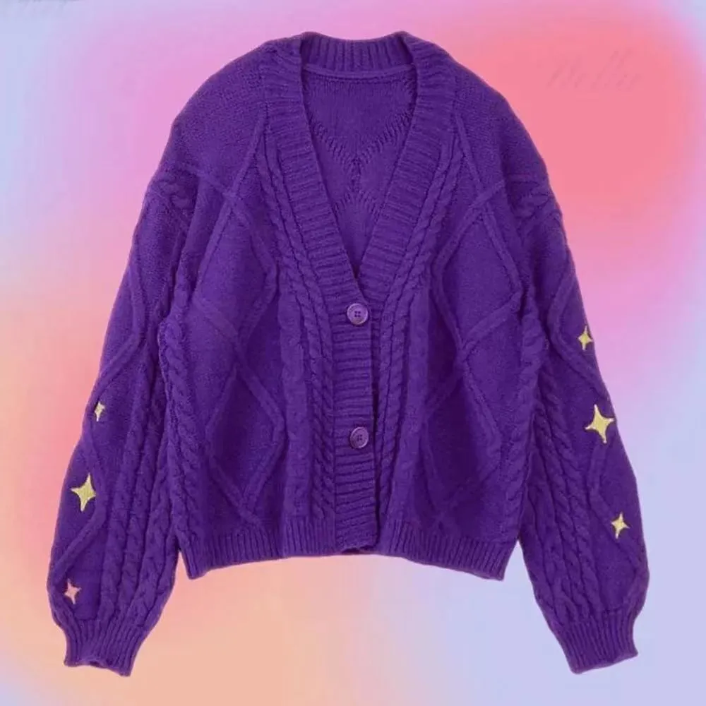 Cardigan Brodé Coréen