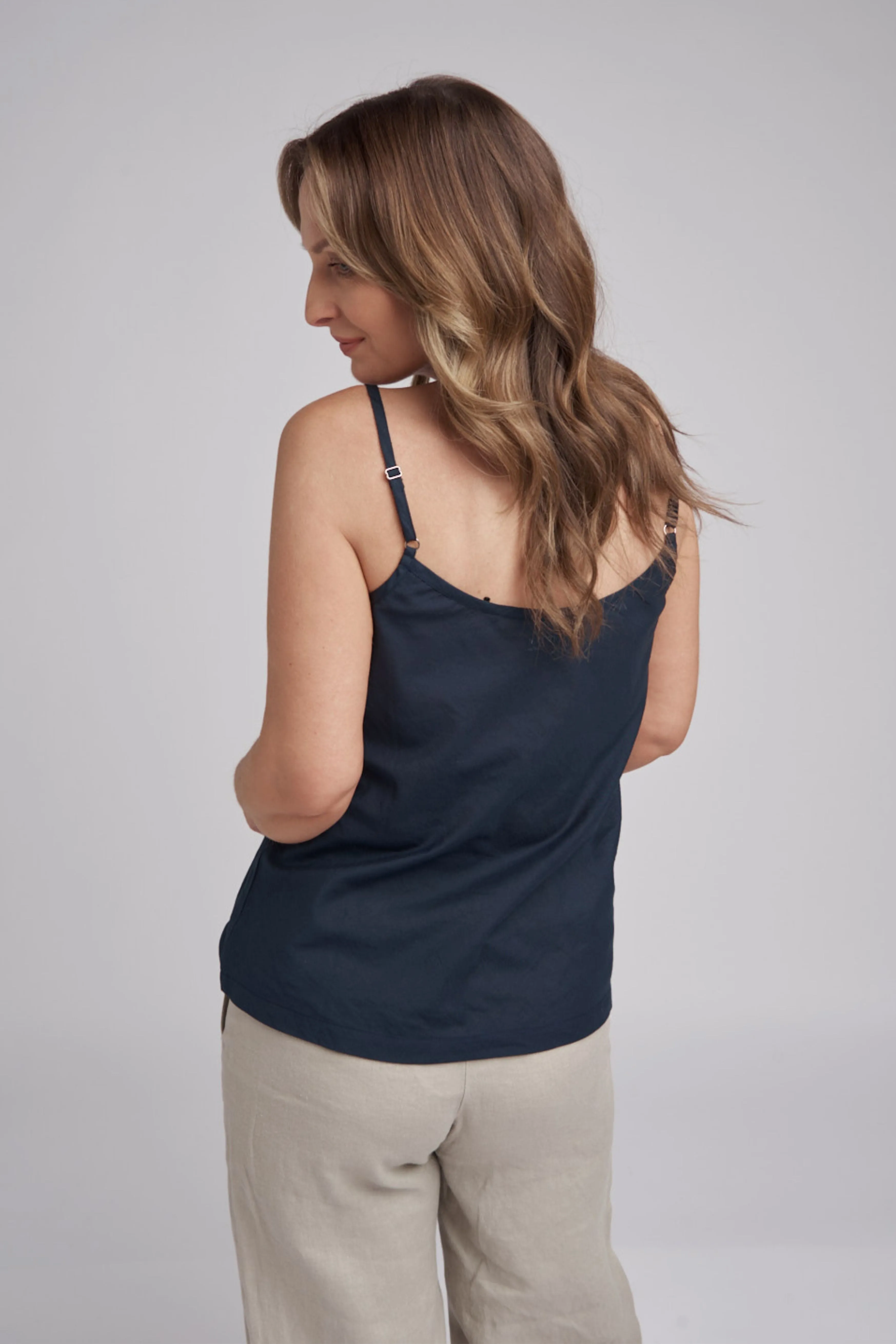 Cotton Camisole Navy