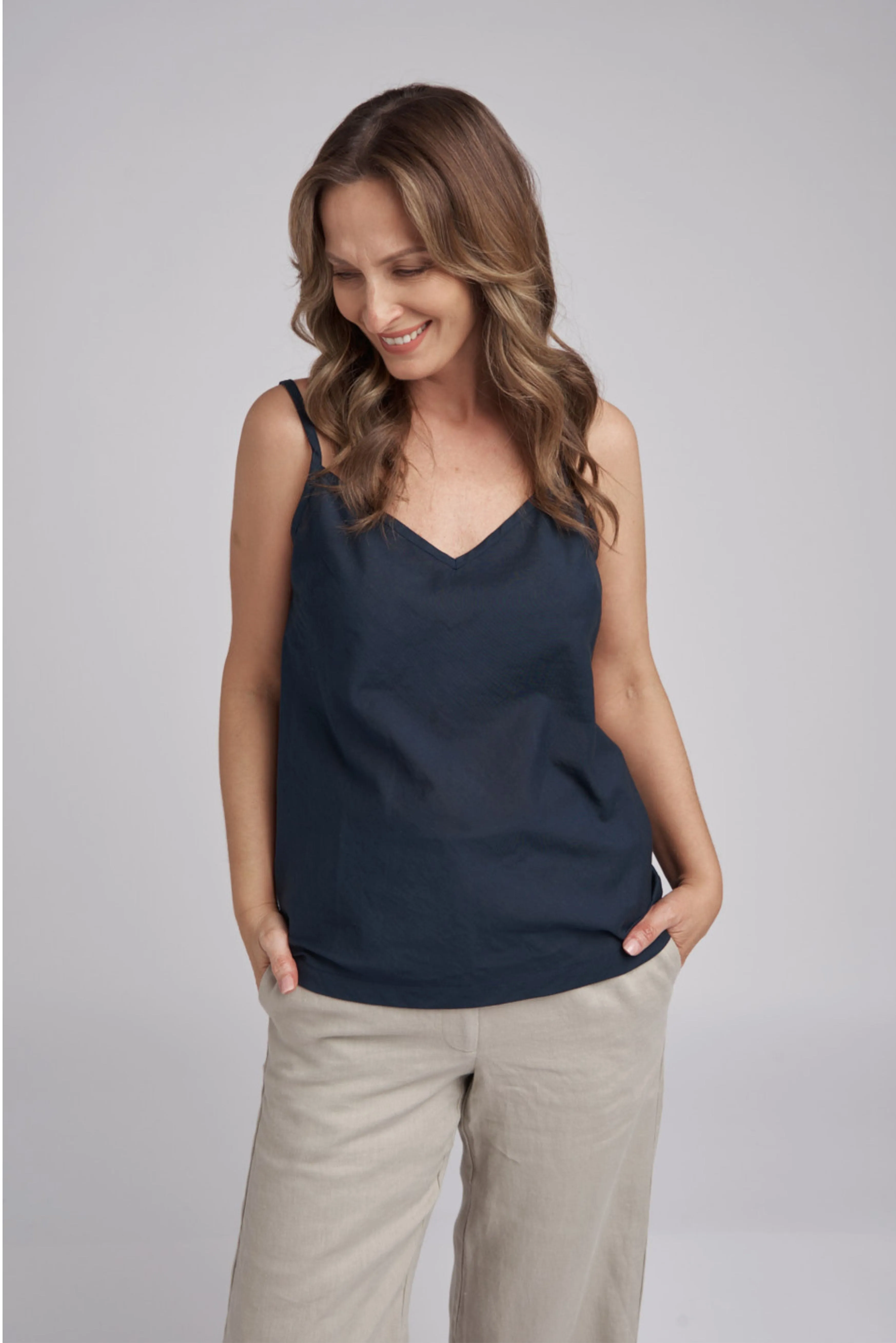Cotton Camisole Navy