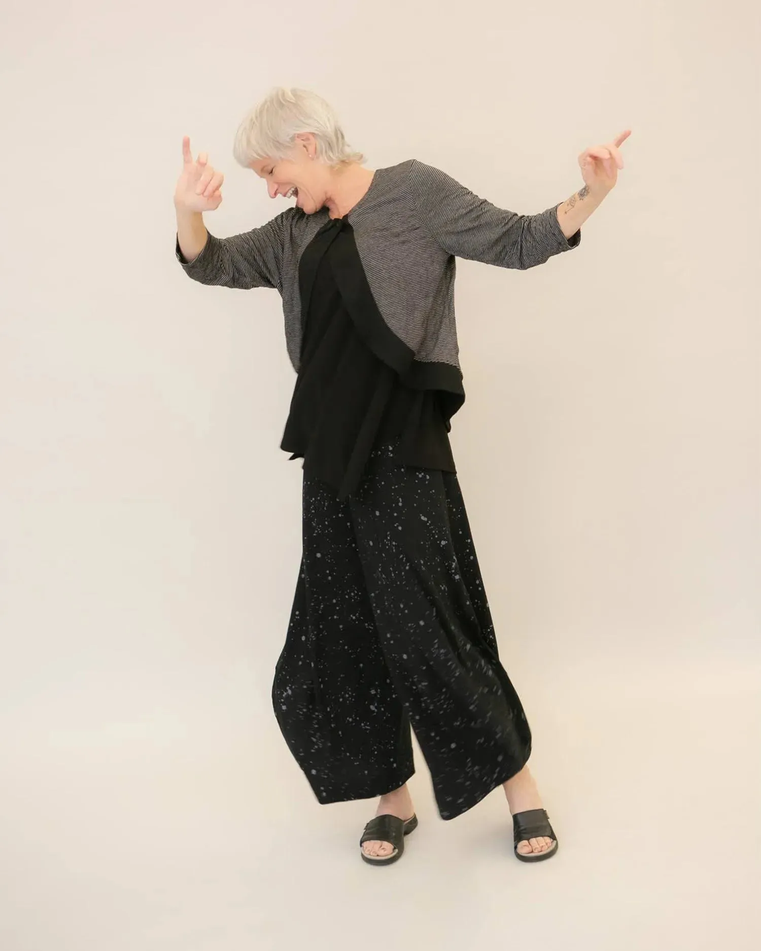 Crinkle Bolero Jacket, Black