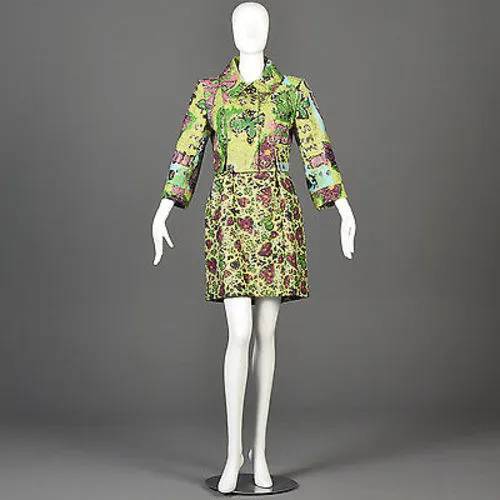 Cristian Lacroix Deck of Hearts Designer Skirt Suit