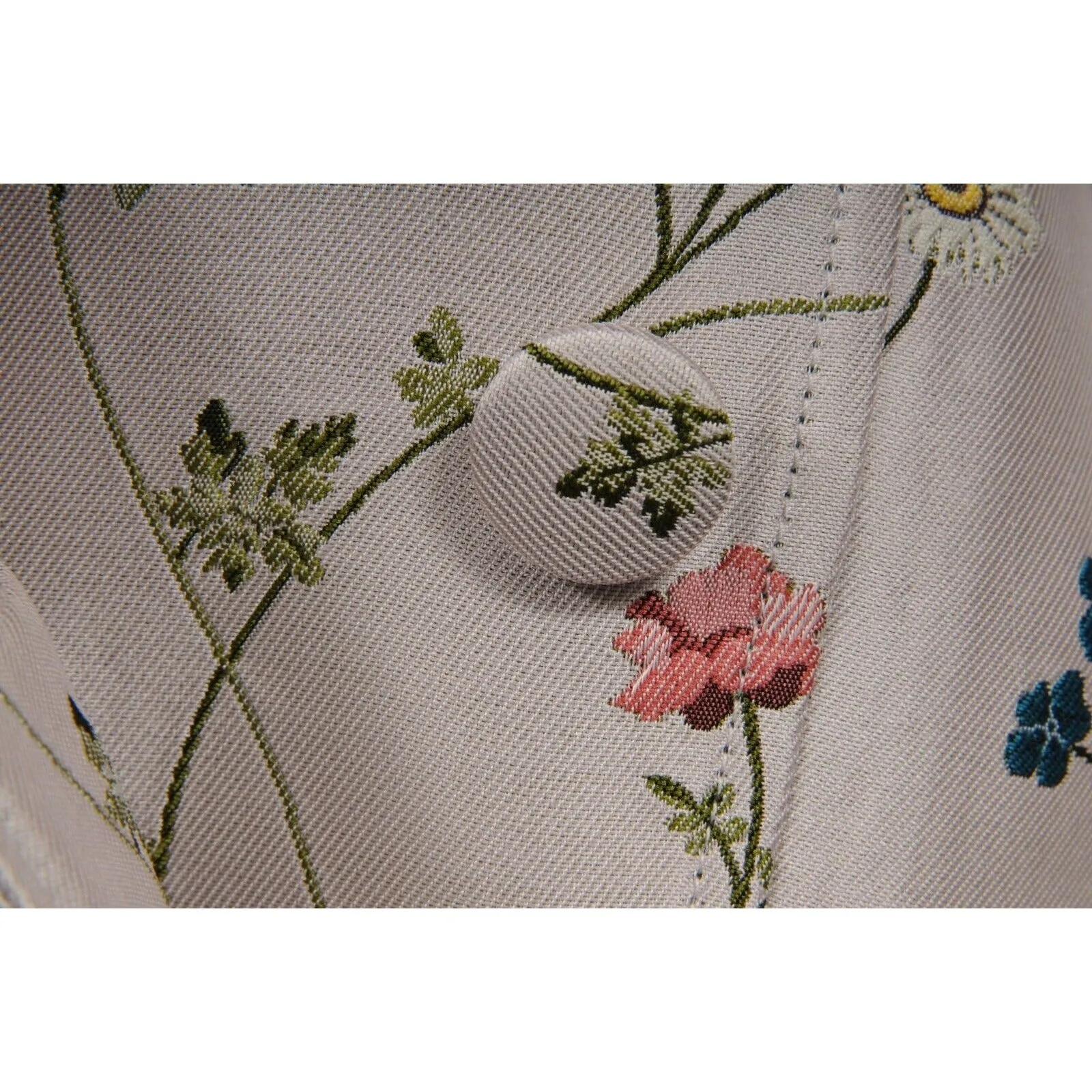 Di Morabito Double Breasted Floral Trench Coat IT 50 Tan Long Jakcet