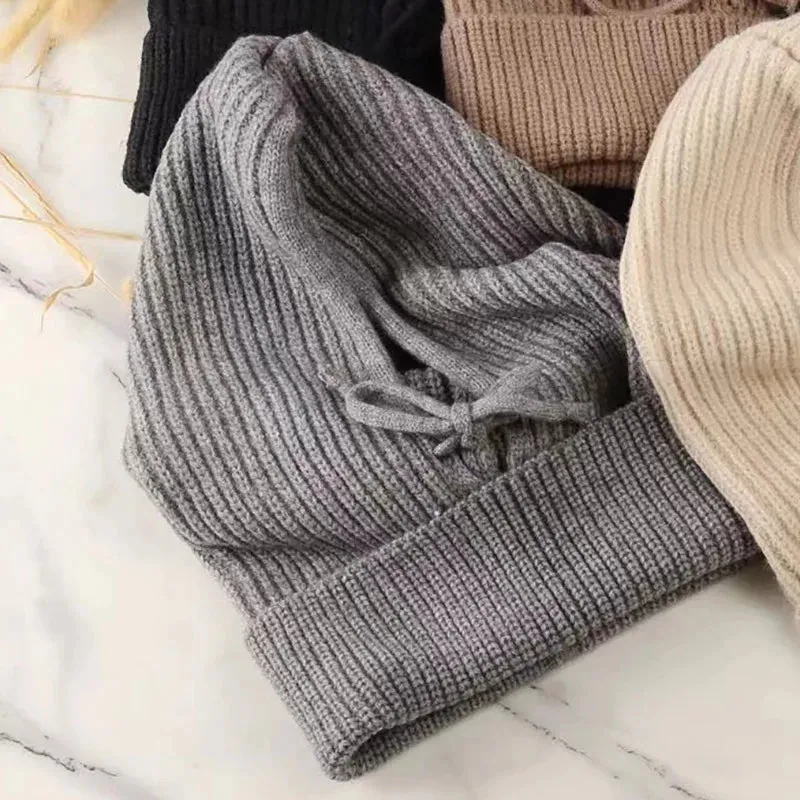 Drawstring Beanie Cap