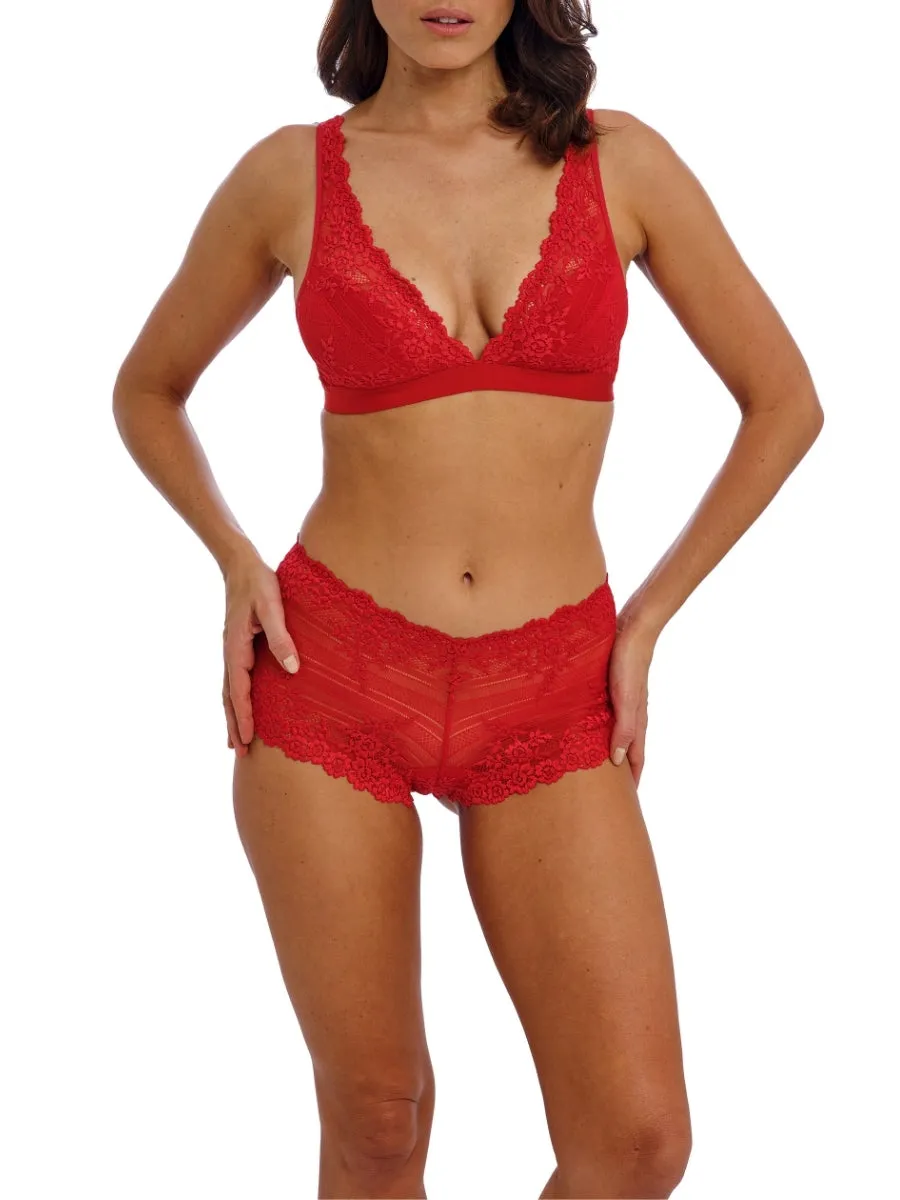 Embrace Lace Soft Cup Bra - Equestrian Red