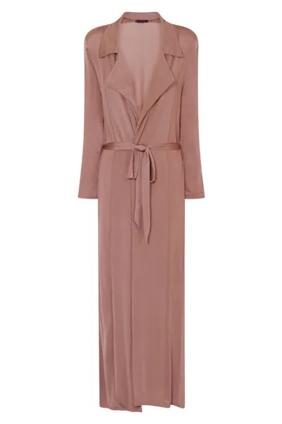 Enza Blush Slinky Maxi Duster Jacket
