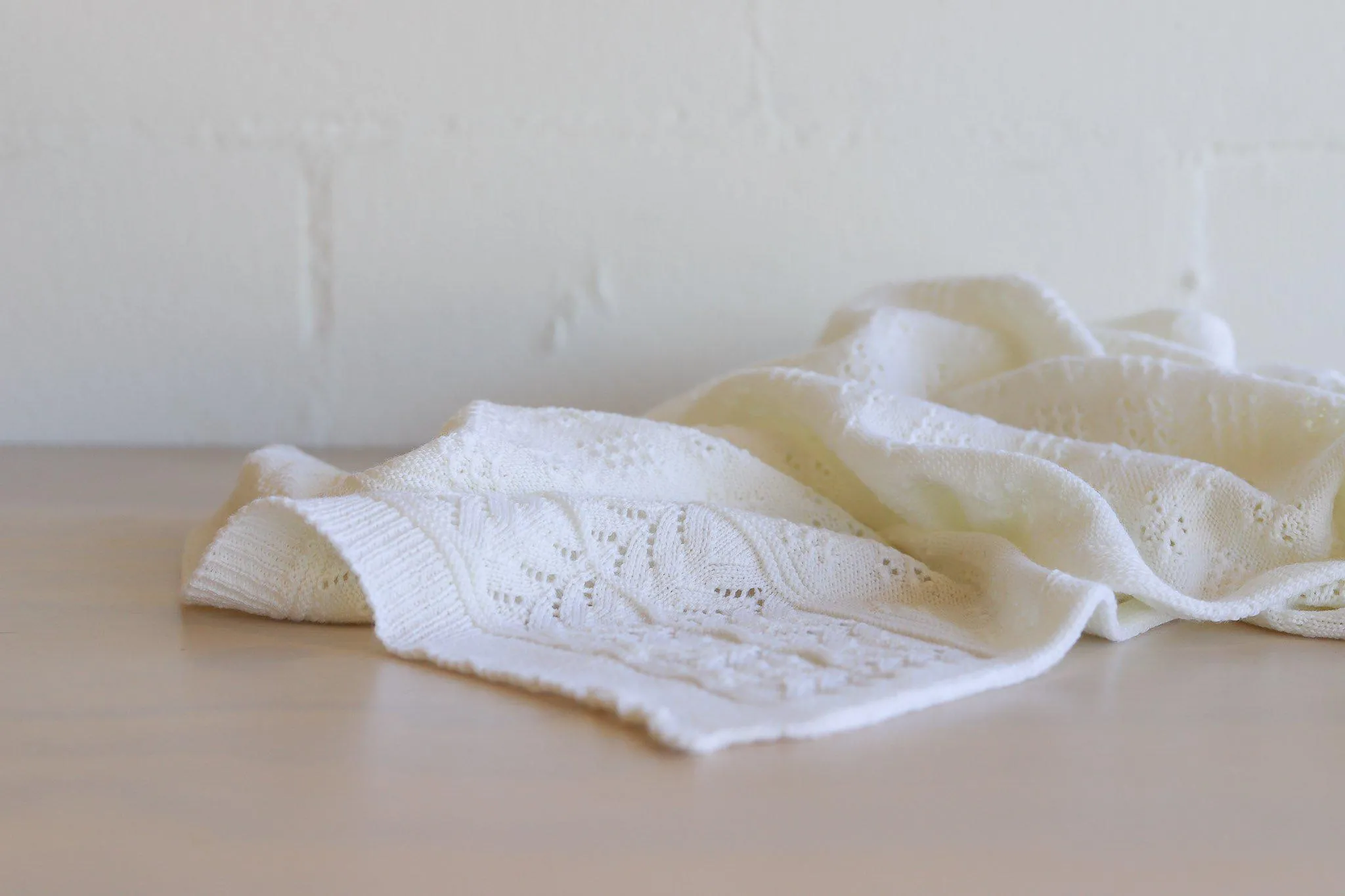 Heirloom Baby Vintage Inspired Merino Baby Shawl - Bianco