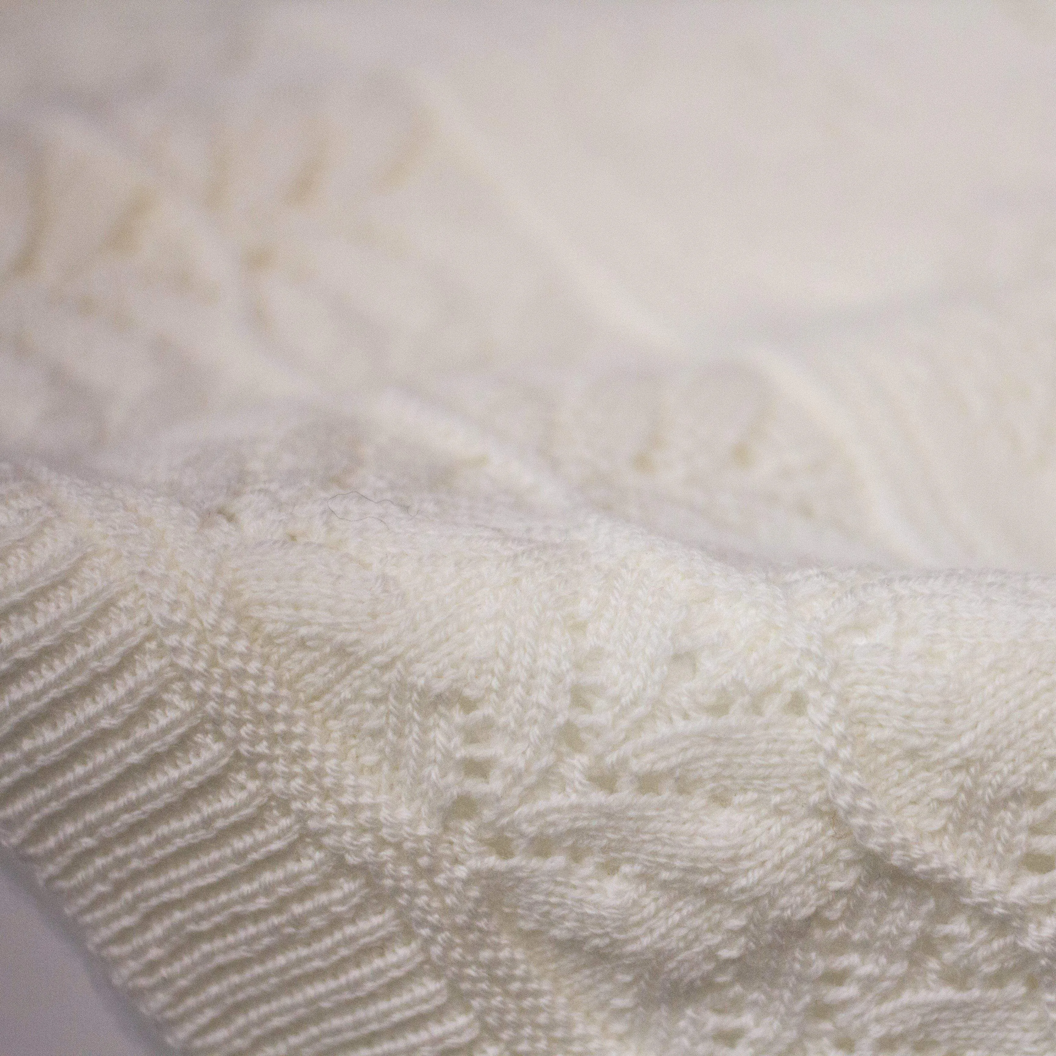 Heirloom Baby Vintage Inspired Merino Baby Shawl - Bianco