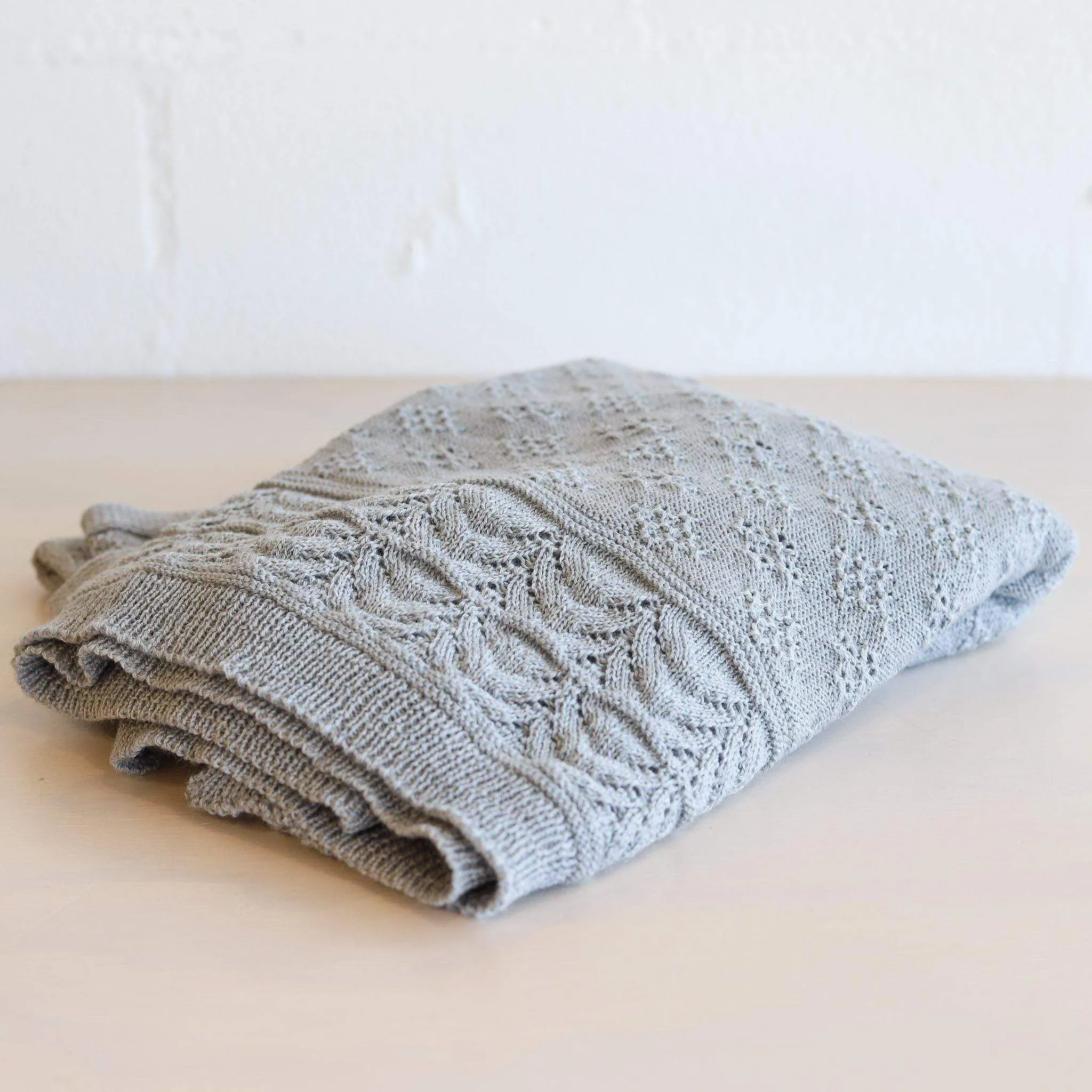 Heirloom Baby Vintage Inspired Merino Baby Shawl - Cygnet Grey