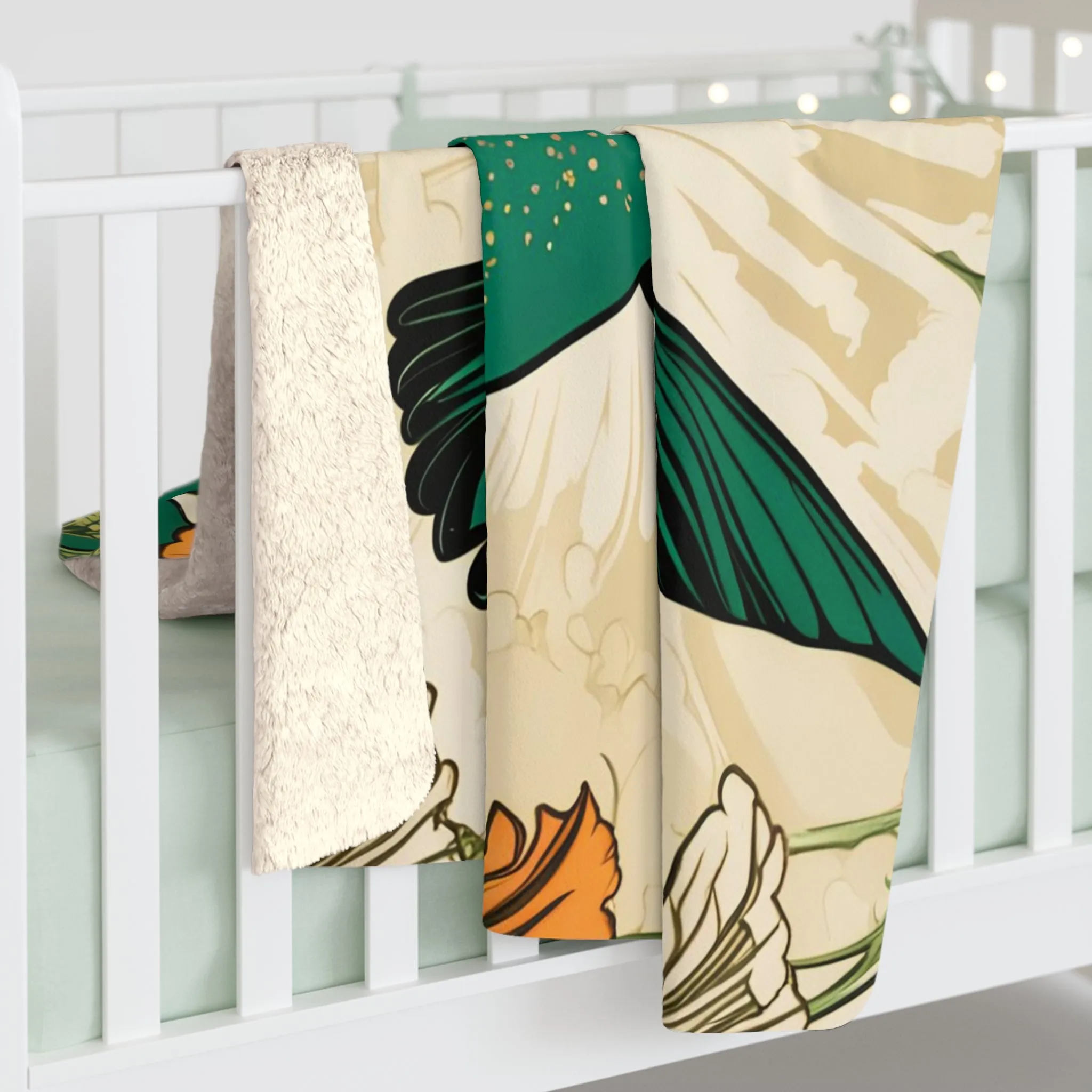 Hummingbird, Sherpa Fleece Blanket for Cozy Warmth, 50"x60"