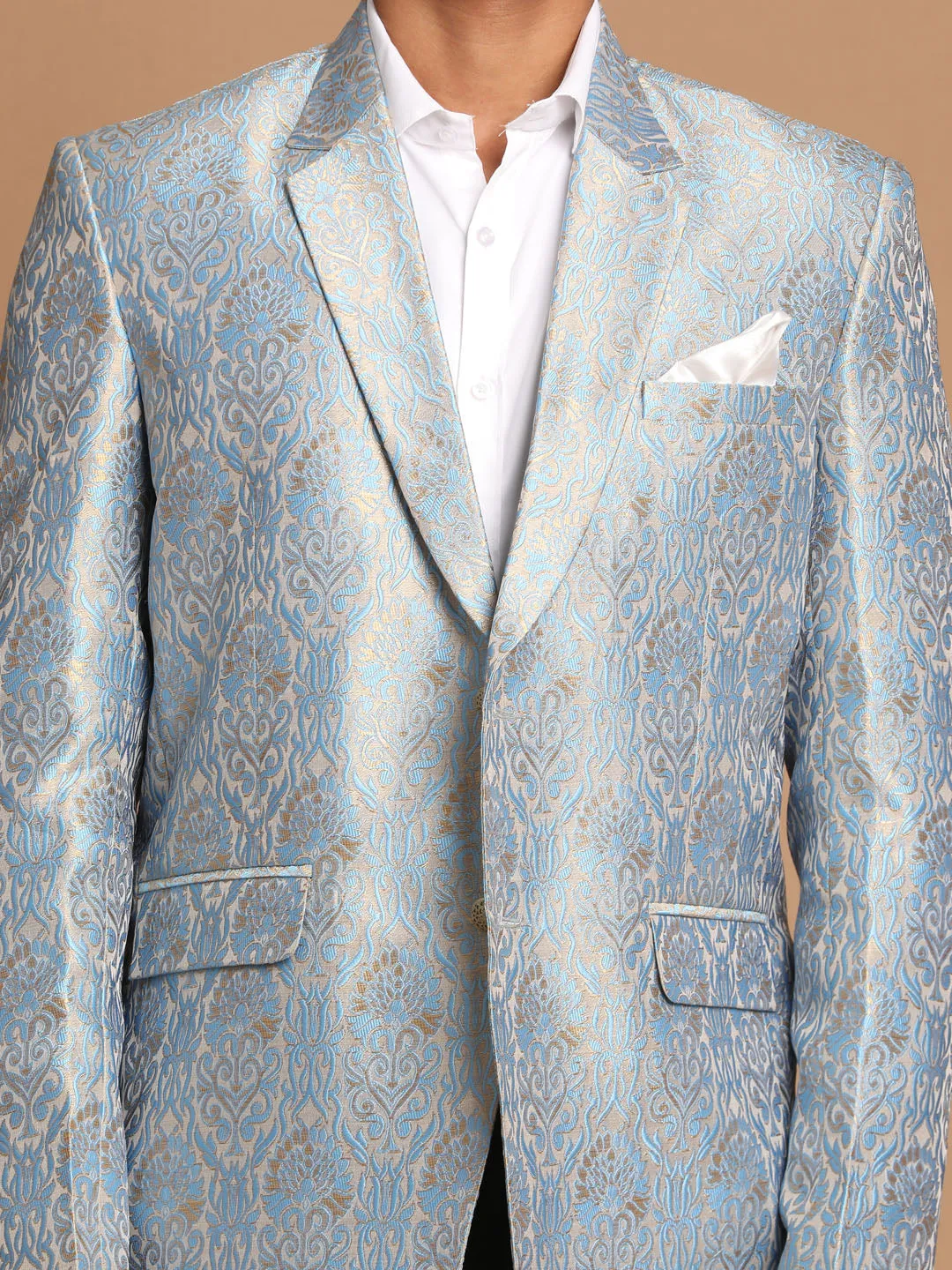Jashvi Men's Gray Woven Blazer