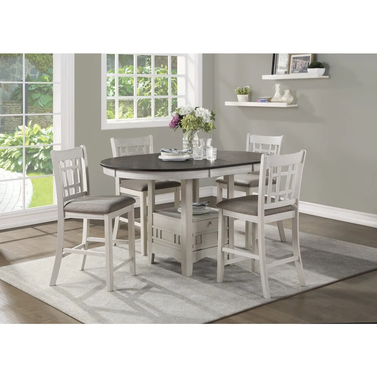 Junipero Beige Counter Height Chair - Set of 2