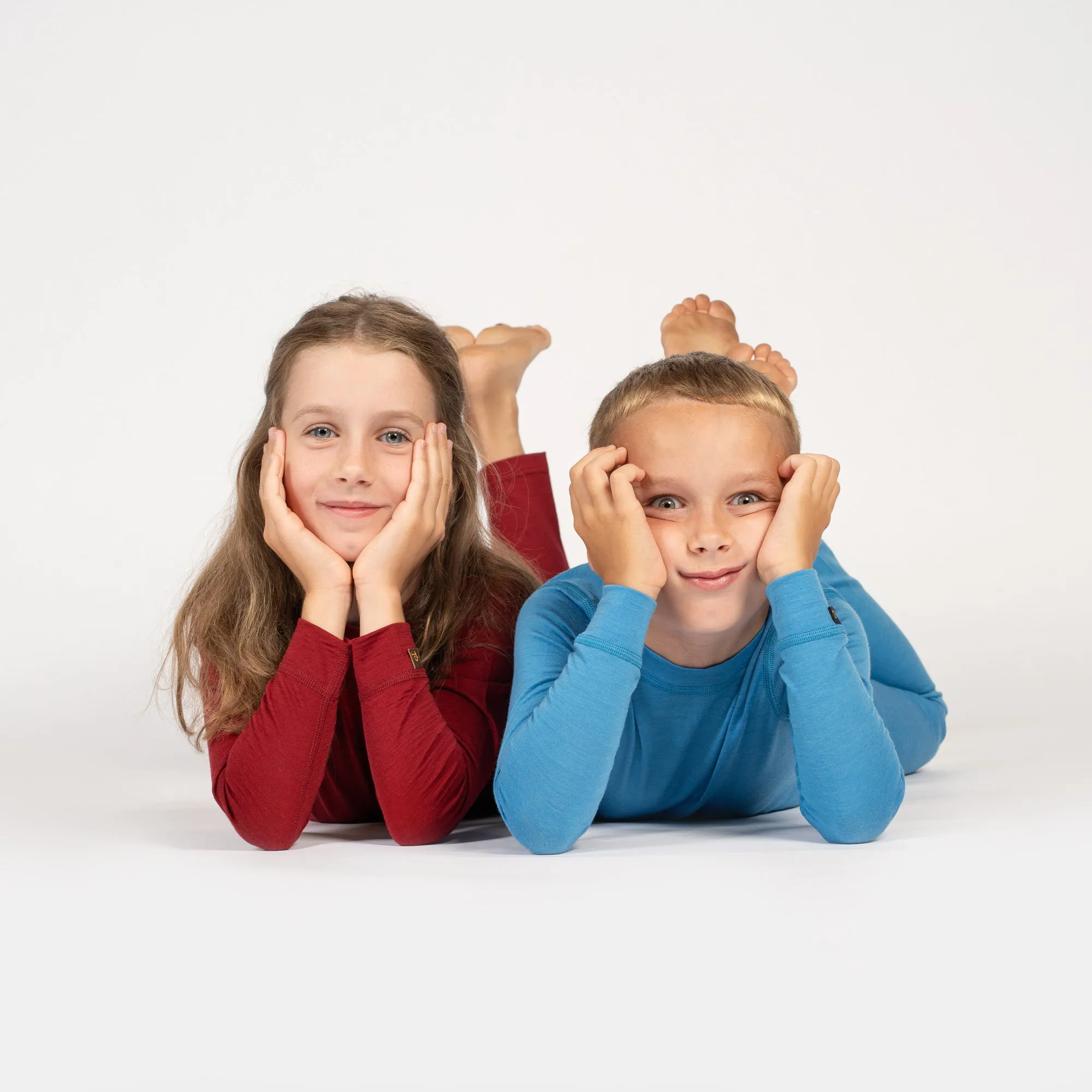 Kids' 160 Long Sleeve & Bottom 2-Piece Royal Cherry