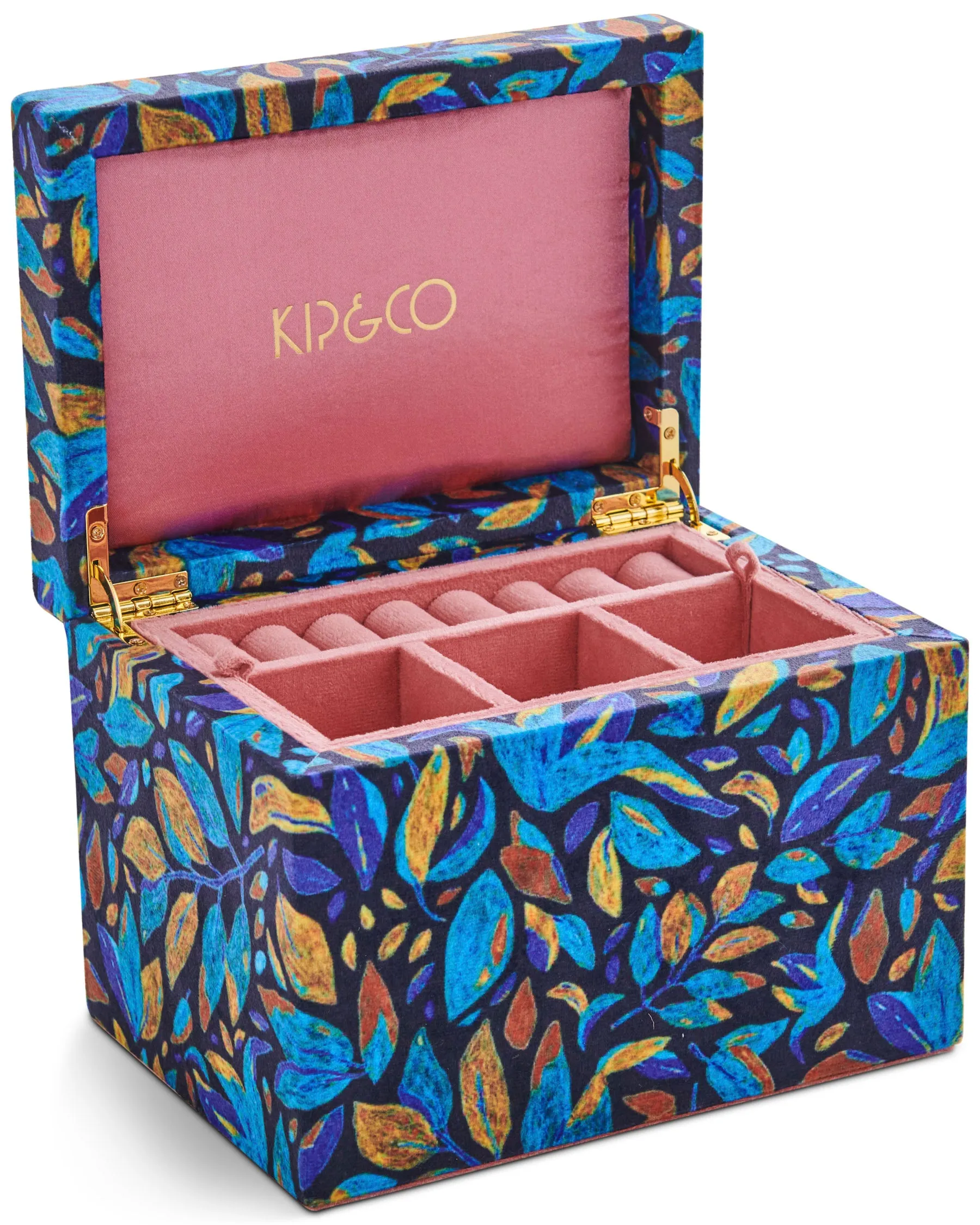 Kip & Co Fallen Leaves Velvet Jewellery Box Large