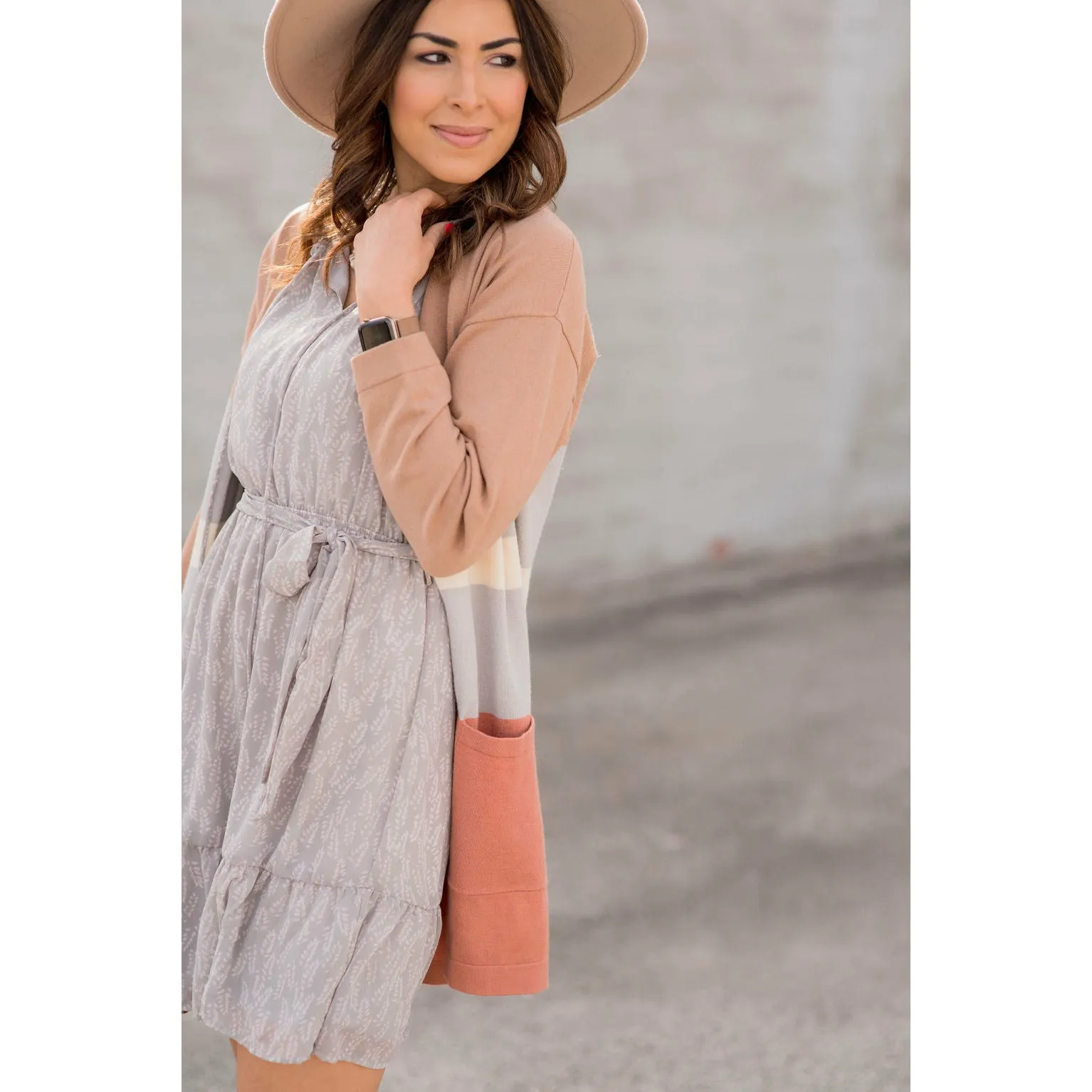 Leaf Printed Ruffled Tie Dress