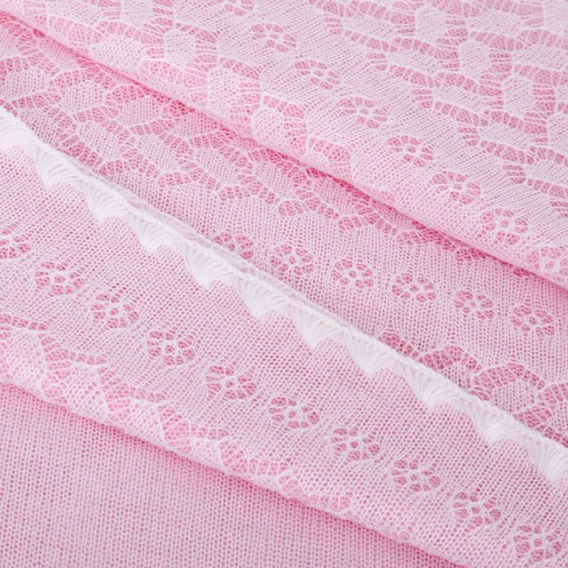 Leaves and Flowers Baby Shawl- Pink