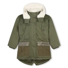 Little Marc Jacobs Strass Logo Parka