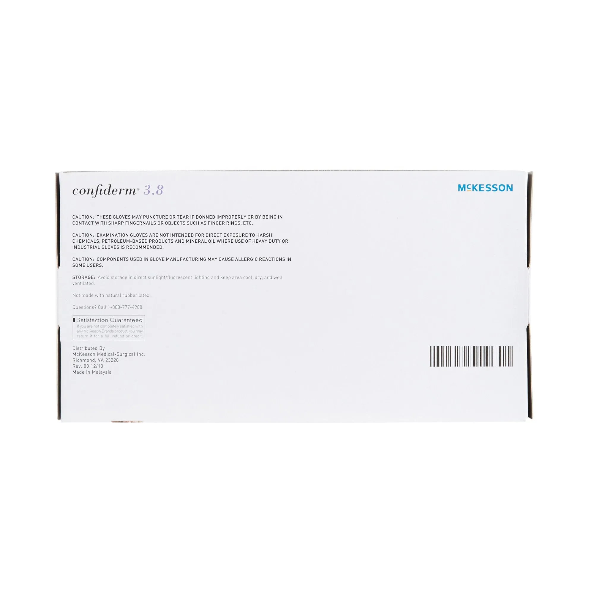 McKesson Confiderm® 3.8 Nitrile Exam Glove, Large, Blue
