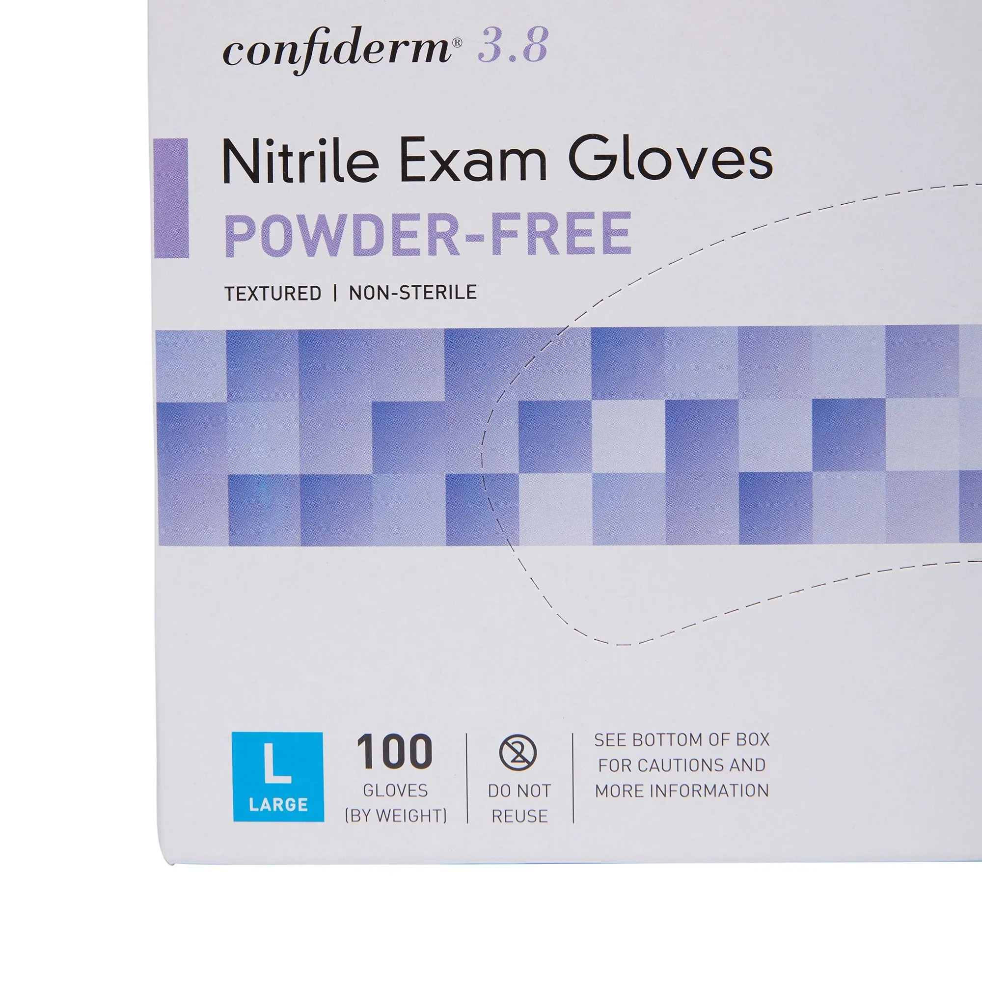 McKesson Confiderm® 3.8 Nitrile Exam Glove, Large, Blue
