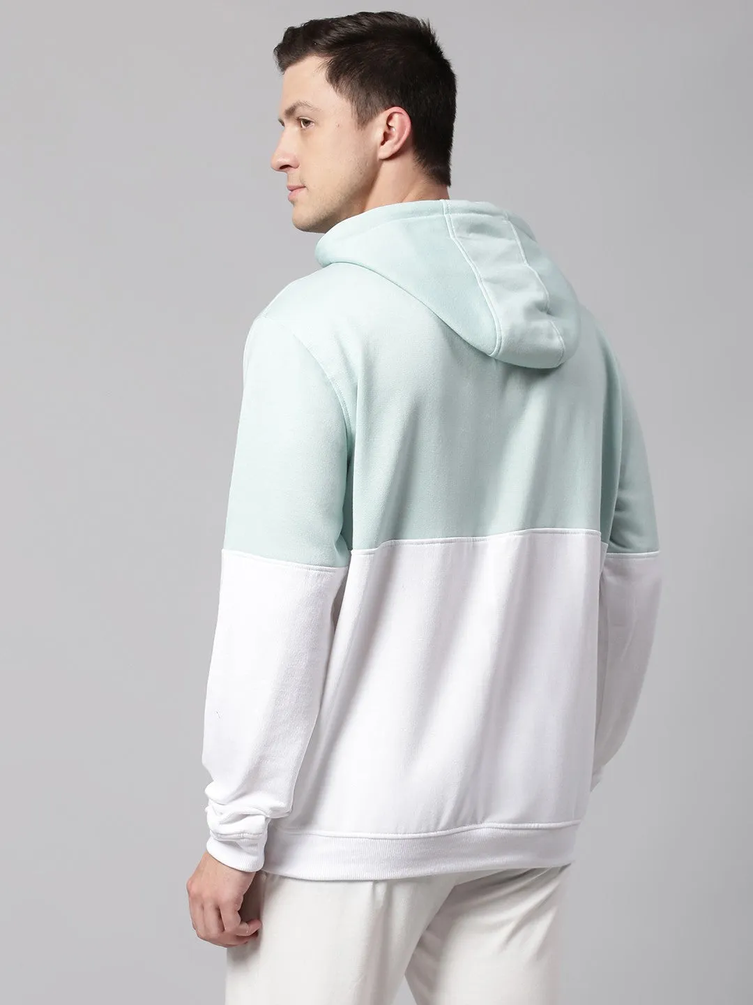 Mens Long-Sleeve Hoodie - Lightweight Casual Winterwear  (Sage Green)