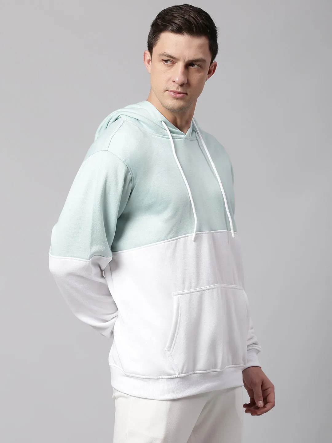 Mens Long-Sleeve Hoodie - Lightweight Casual Winterwear  (Sage Green)