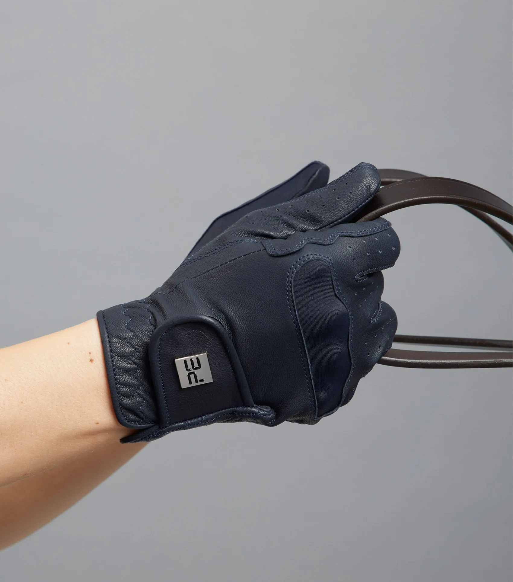 Mizar Ladies Leather Riding Gloves Navy