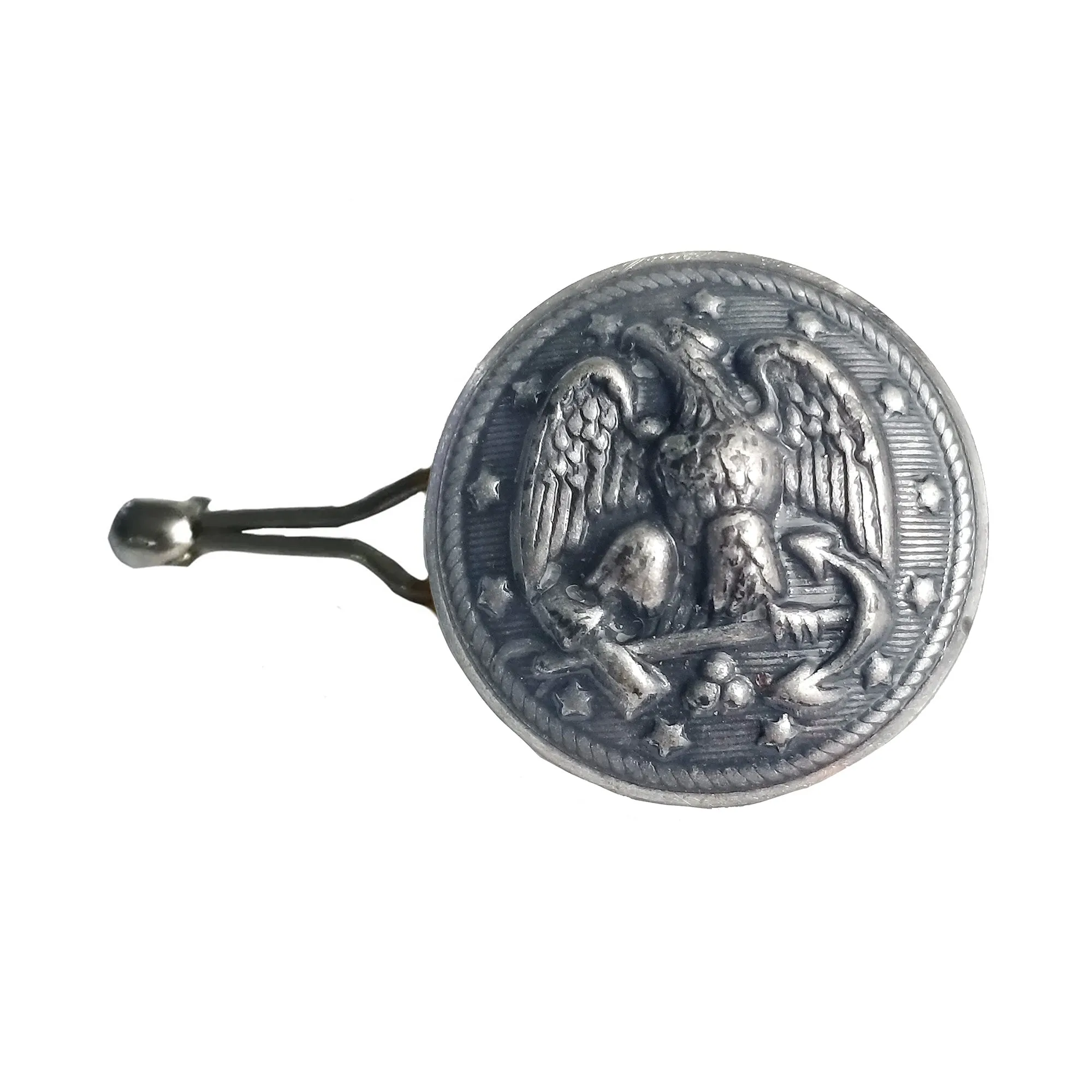 NAVY Silver Button - 35 Ligne with Hopperback