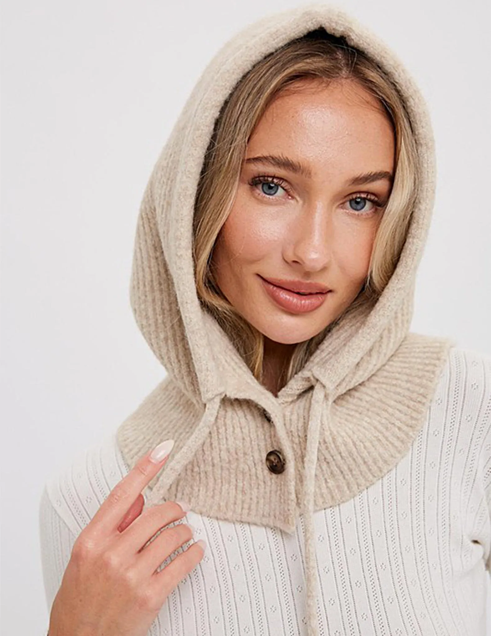 Nova Buttoned Drawstring Balaclava