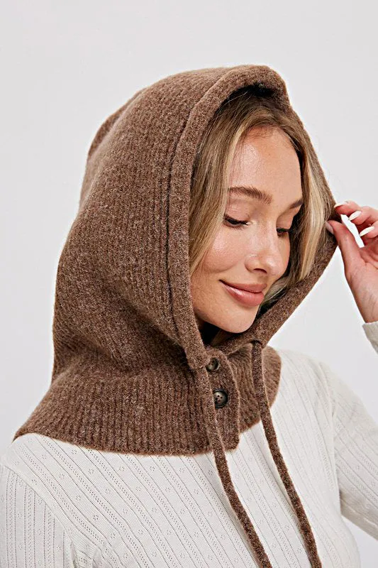 Nova Buttoned Drawstring Balaclava