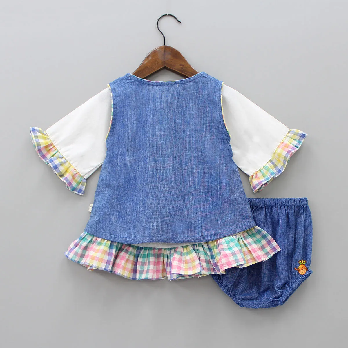 Pre Order: Dress With Angarkha Jacket And Bloomer