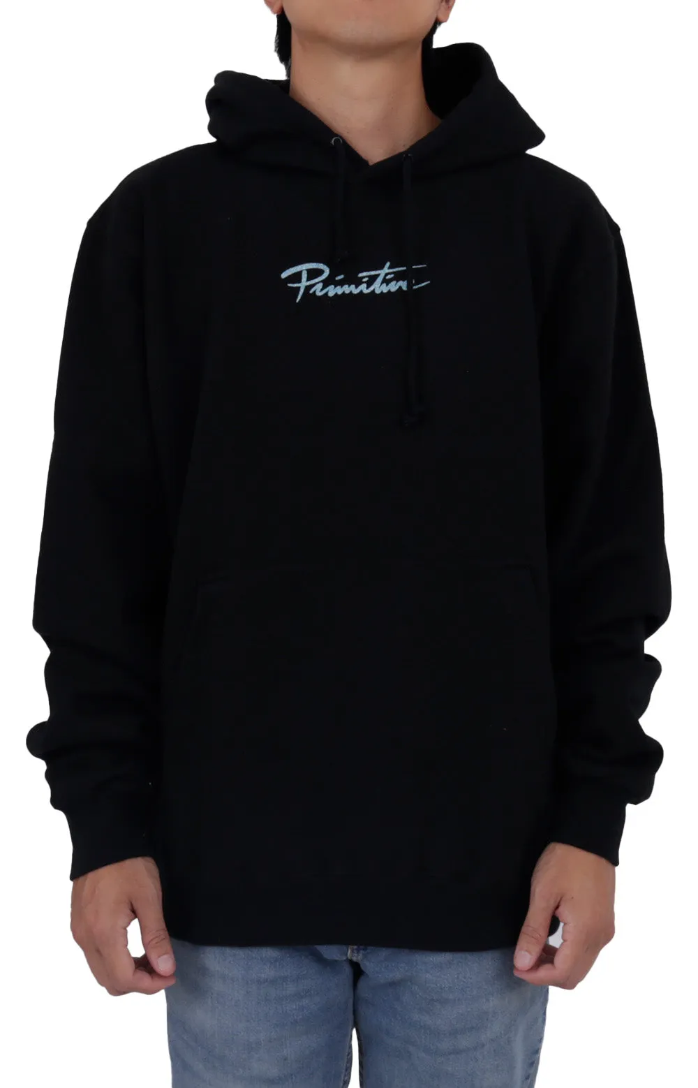 Primitive x My Hero Academia Shoto Todoroki Glitter Pullover Hoodie - Black