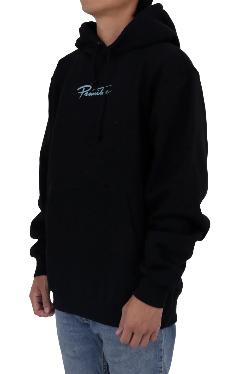Primitive x My Hero Academia Shoto Todoroki Glitter Pullover Hoodie - Black