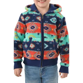 Pure Western Girl's Cailan Zip Up Hoodie-Navy/Multi