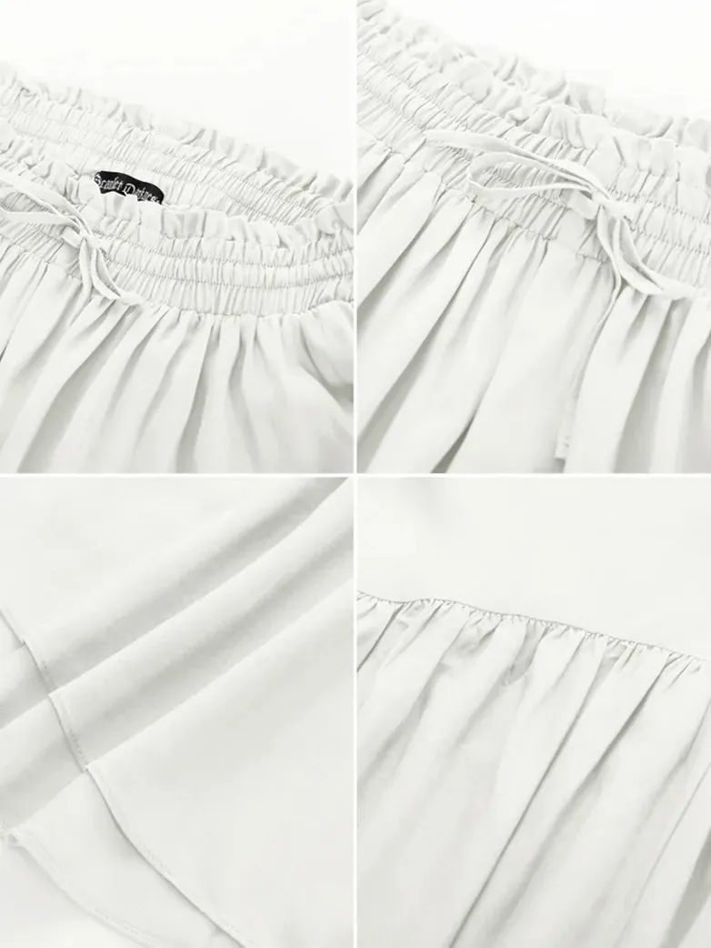 Renaissance Irregular Hem Flared Swing Pocket Skirt