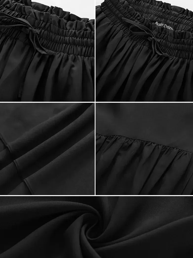 Renaissance Irregular Hem Flared Swing Pocket Skirt