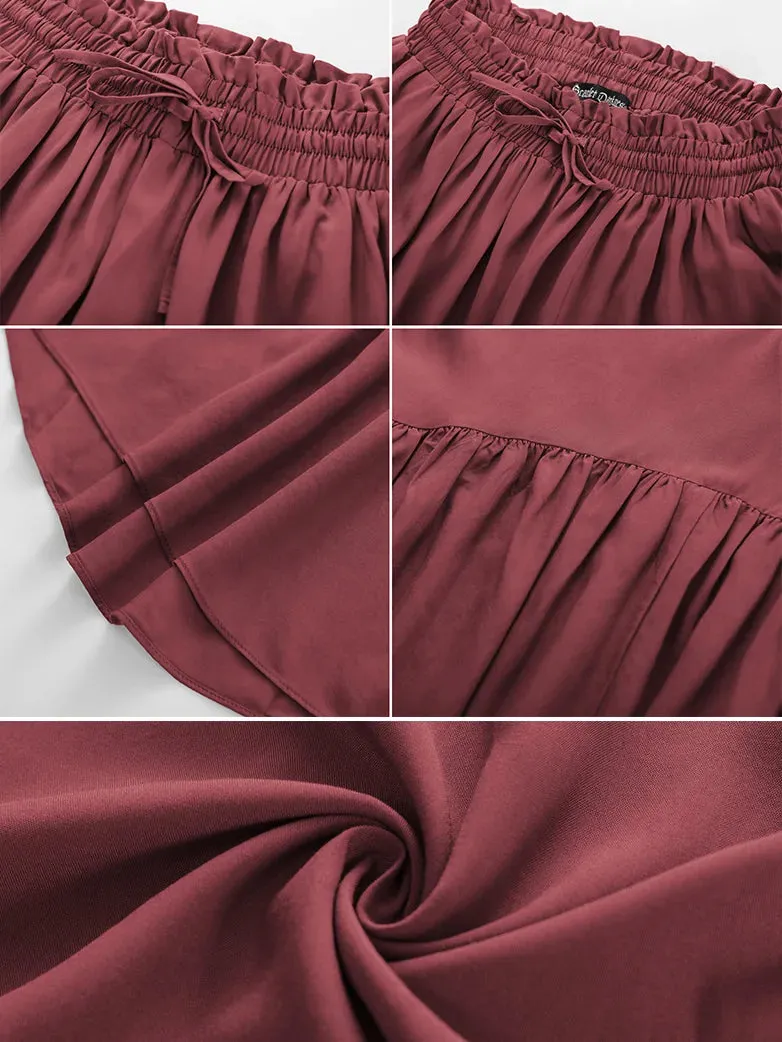 Renaissance Irregular Hem Flared Swing Pocket Skirt