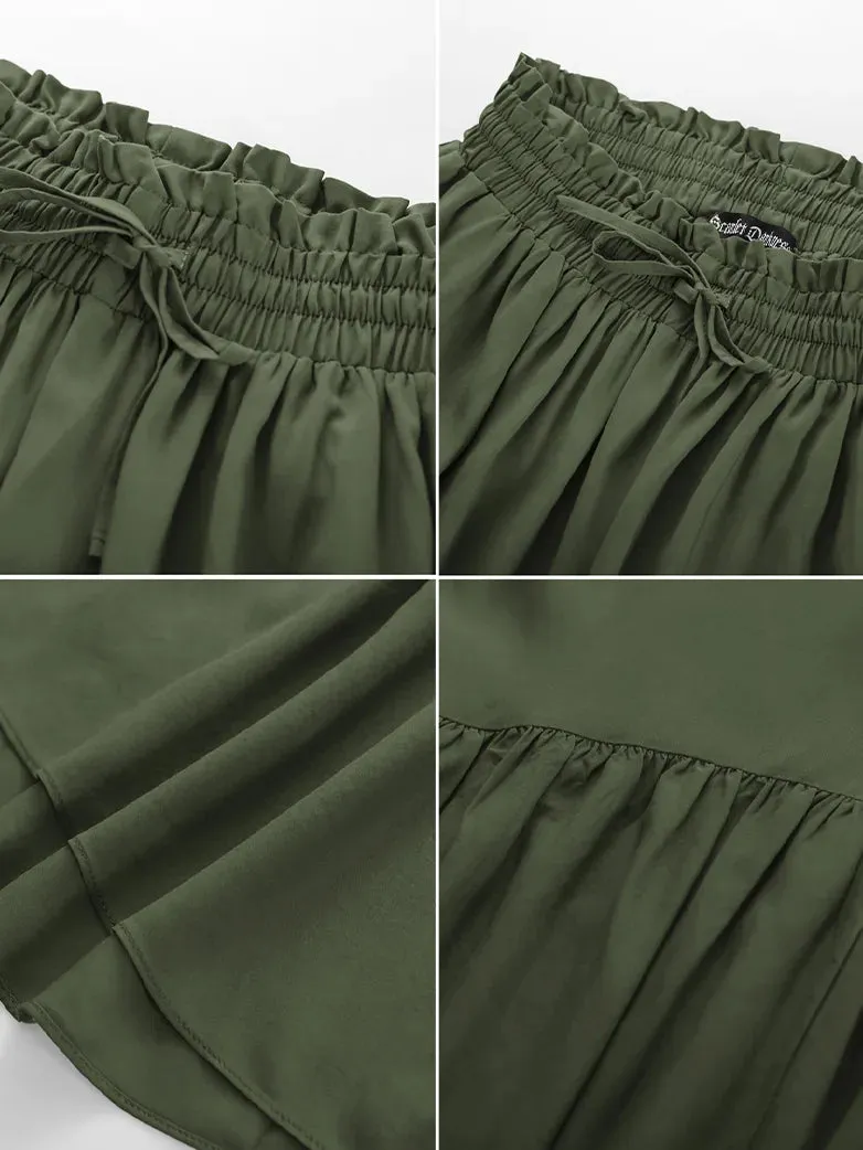 Renaissance Irregular Hem Flared Swing Pocket Skirt