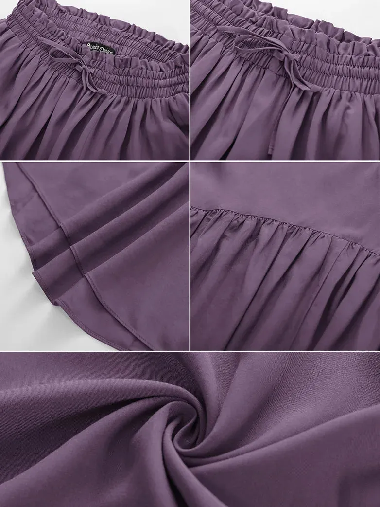 Renaissance Irregular Hem Flared Swing Pocket Skirt