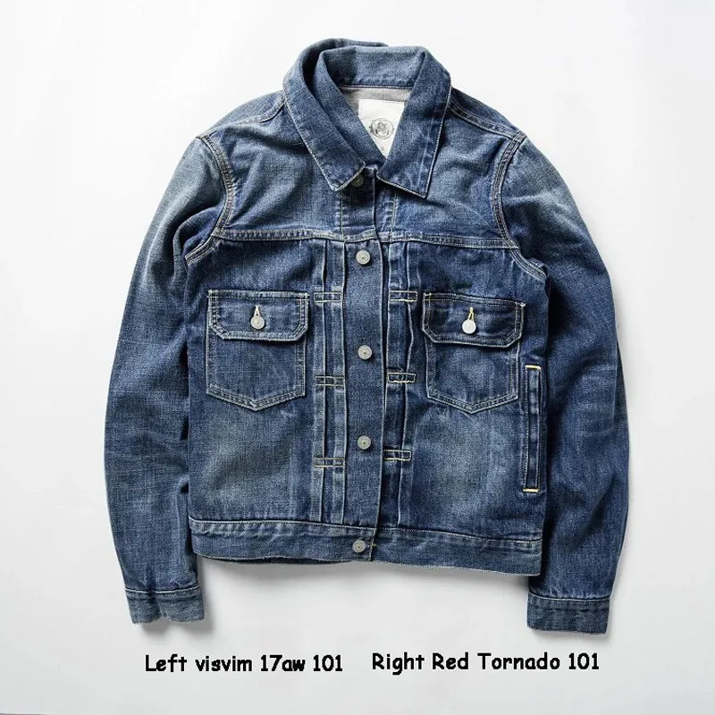 Reproduction Vv 101 Denim Jacket - Damaged Selvedge Jean - Washed Blue