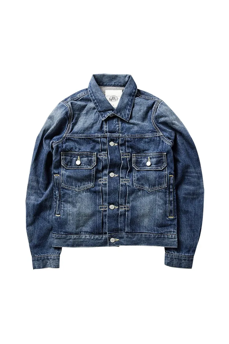 Reproduction Vv 101 Denim Jacket - Damaged Selvedge Jean - Washed Blue