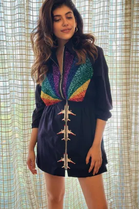 Sanjana Sanghi In Fly Over The Rainbow Parka