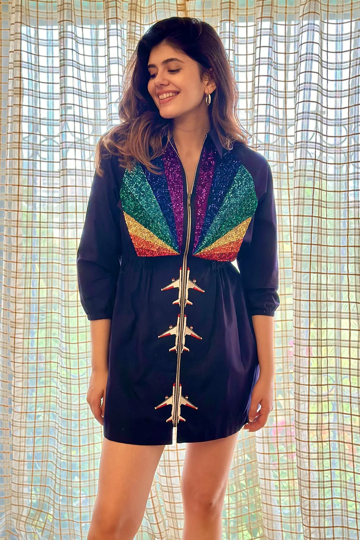 Sanjana Sanghi In Fly Over The Rainbow Parka