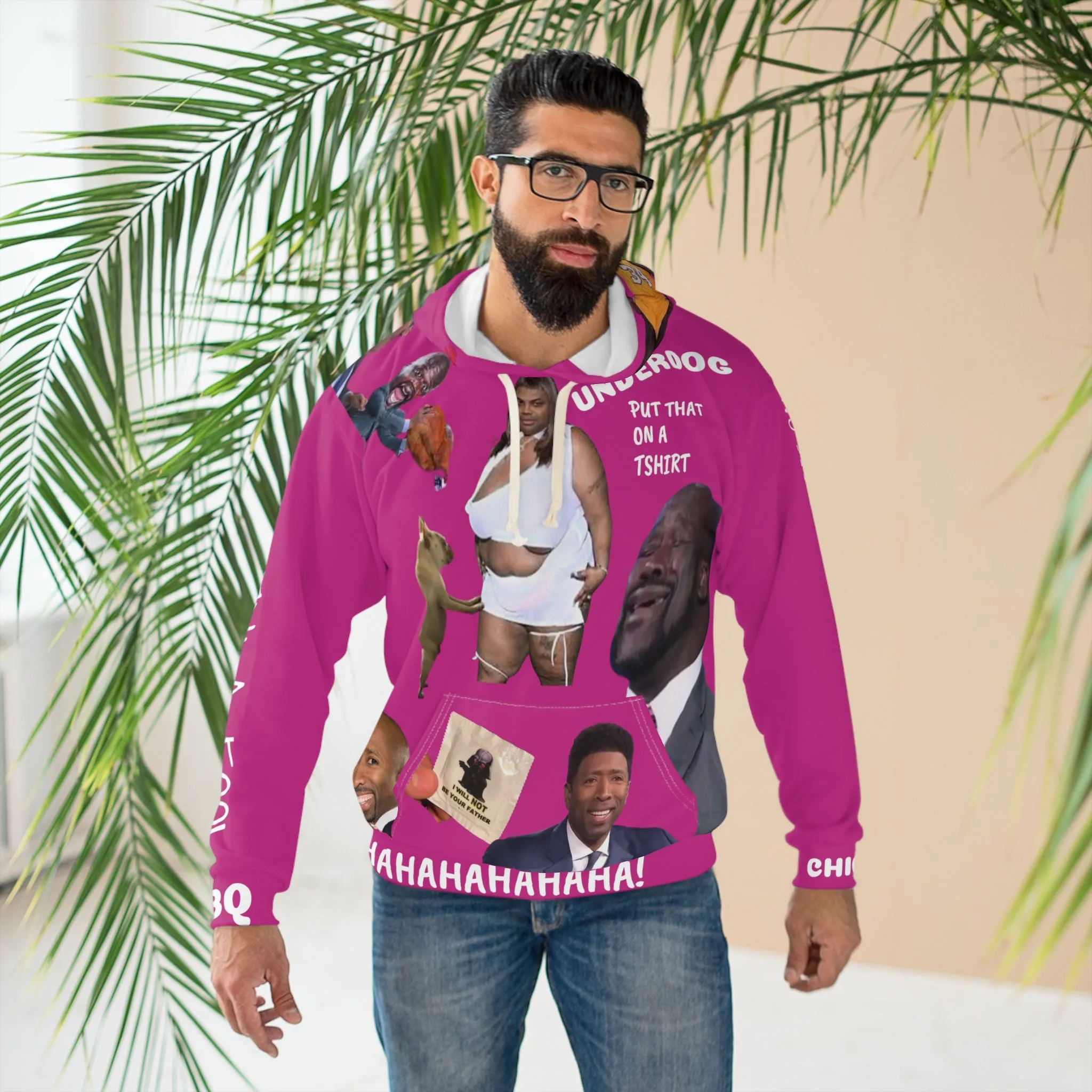 Shaqtin' A Fool Bbq Chicken AOP Unisex Pullover Hoodie