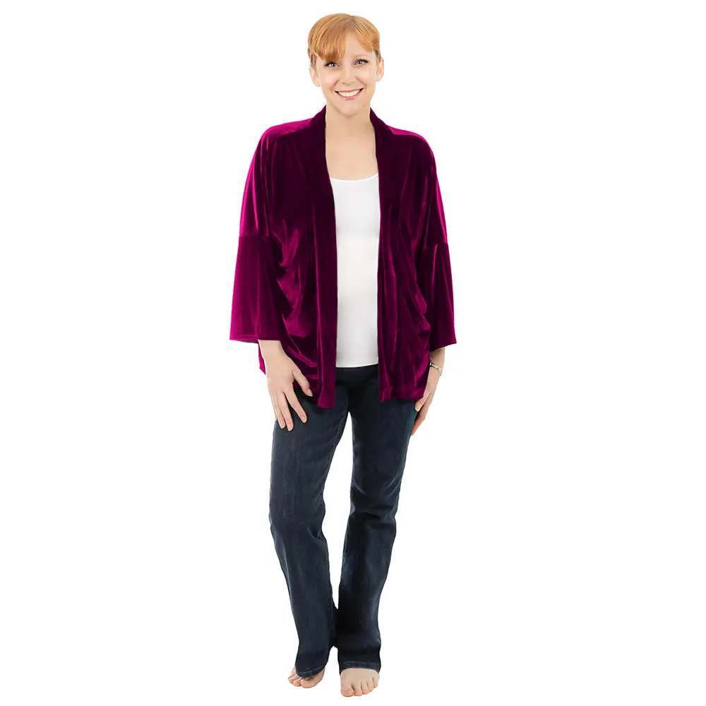 Short Velvet Cardigan