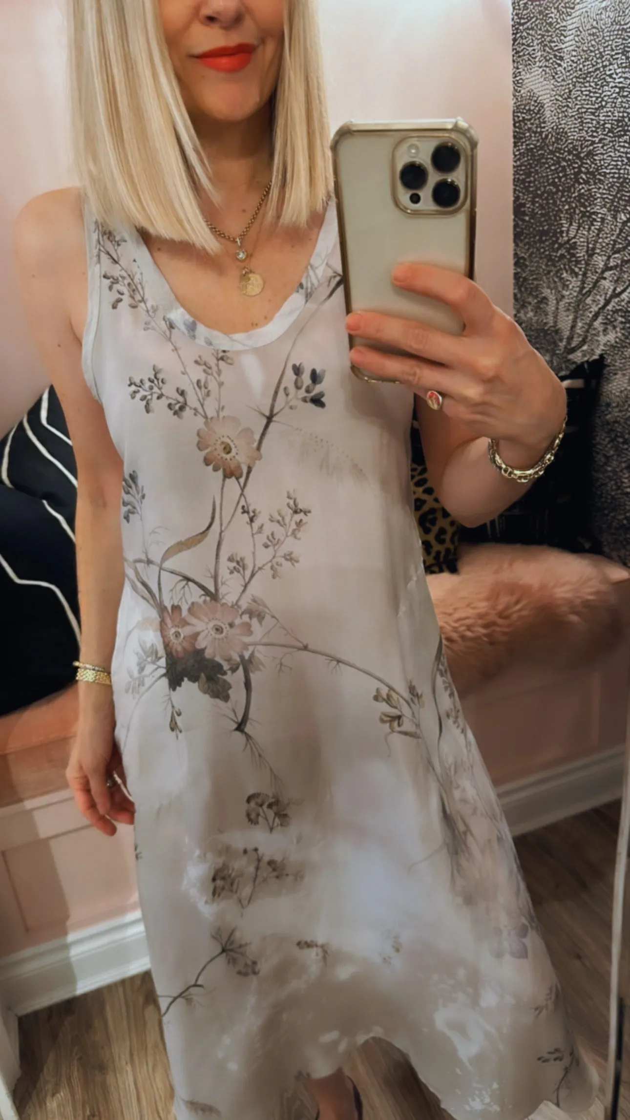 Sleeveless Floral Midi Dress
