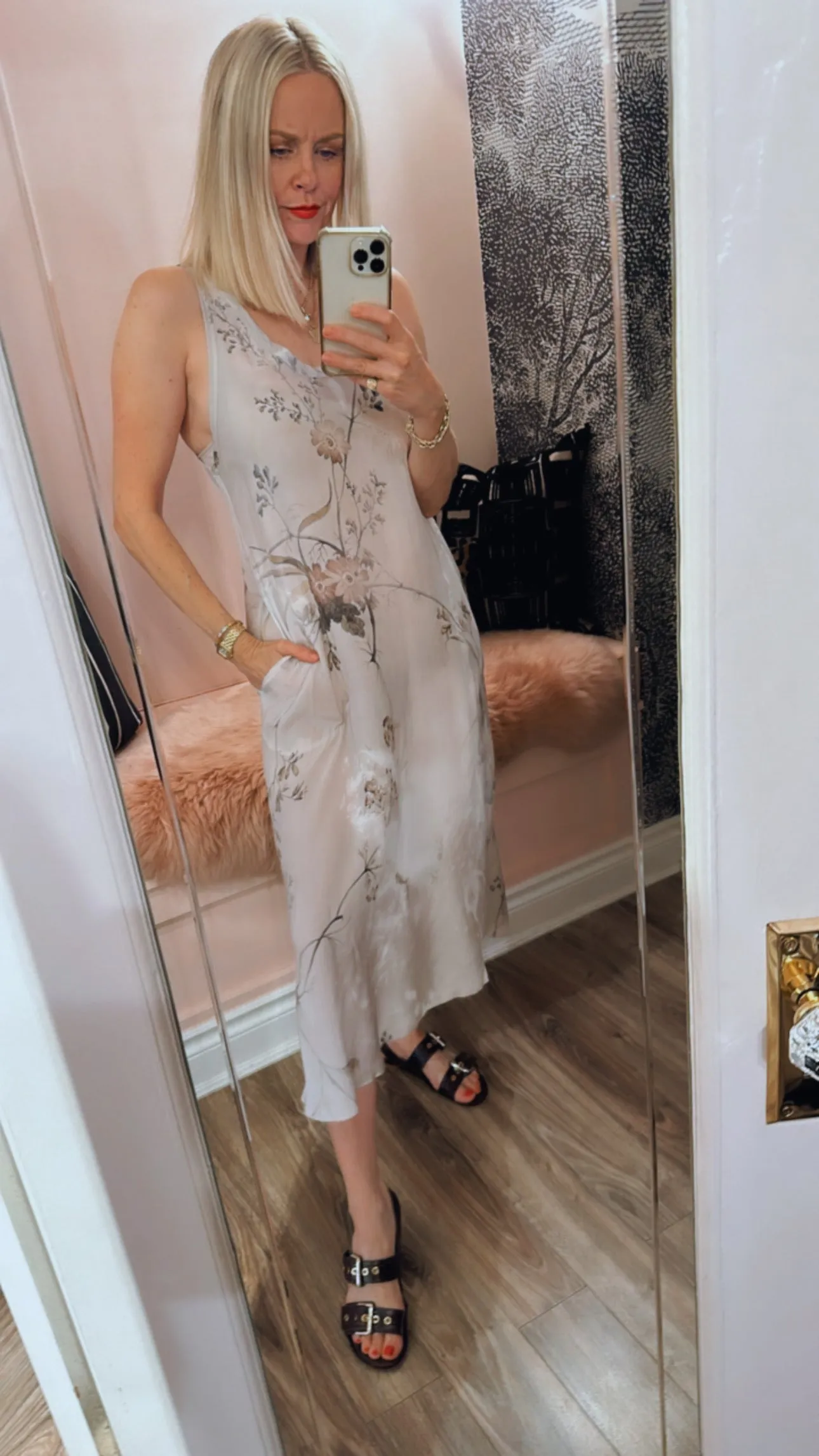 Sleeveless Floral Midi Dress